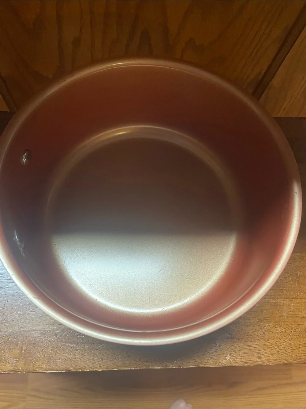 Red Non-Branded Ceramic-Coated Cooking Pot - Smooth Nonstick Interior